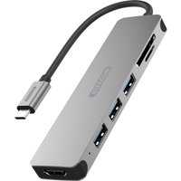 USB-C Hub + Card Reader + HDMI silber/schwarz