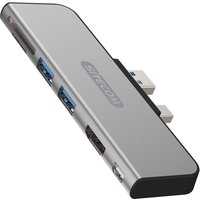 CN-416 USB-C 6in2 Adapter für Microsoft Surface Pro 4/5/6 aluminium