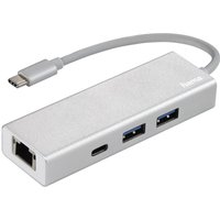 USB-3.1-Type-C-Hub 1:3 Aluminium silber