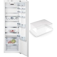 MKK178RE6A Einbau-Kühlschrank bestehend aus KIR81AFE0 + KSZGGM00 Butterdose weiß / E
