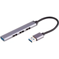 USB-3.0-Hub 4-fach USB-A spacegrau