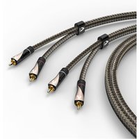 Audio-Kabel (2m) 2 Cinch-Stecker>2 Cinch-Stecker braun