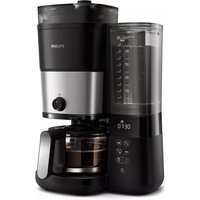 HD7900/01 All in 1 Brew Kaffeeautomat mit integrierter Kaffeemühle schwarz/silber