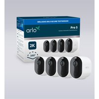 Pro 5 Video-Überwachungsanlage mit 4 Kameras weiß