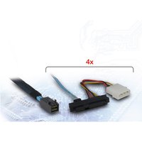 SFF-8643 > 4x SFF 8482 / SATA Power Kabel (0