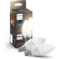 Hue White 5.5W B39 E14 2er Set LED-Kerze / F