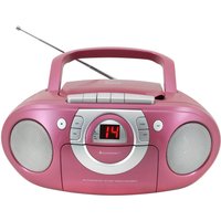 SCD5100PI Radio-Rekorder mit CD + Kassette pink