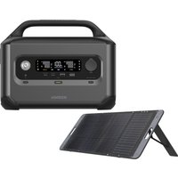 PowerRoam GS600 (600W) Powerstation Bundle inkl. Solar Panel 100W grau/schwarz