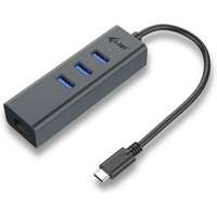 USB-C Metal HUB 3 Port mit Gigabit Ethernet Adapter