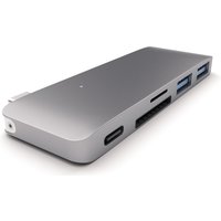 Type-C USB Passthrough Hub + Cardreader space grey