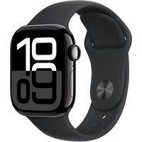 Apple Watch Series 10 (42mm) GPS Aluminium mit Sportarmband S/M diamantschwarz/schwarz