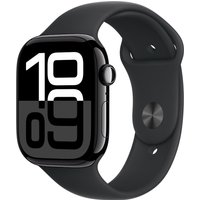 Apple Watch Series 10 (46mm) GPS Aluminium mit Sportarmband S/M diamantschwarz/schwarz