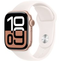 Apple Watch Series 10 (42mm) GPS Aluminium mit Sportarmband S/M roségold/blassrosa