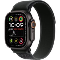 Apple Watch Ultra 2 (49mm) GPS+4G Titan mit Trail Loop Armband (S/M) schwarz/schwarz