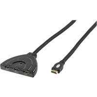 47/80 02 Autom. HDMI-Umschalter 3x HDMI-Kupplung > HDMI-Stecker