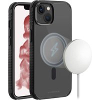 Mag Solid Elite Cover für iPhone 14 Plus transparent/schwarz