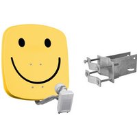 DigiDish 45 Universal-Twin-LNB Satellitenantenne smiley/gelb