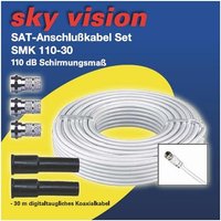 Anschlusskabel 30m / 110 dB weiß