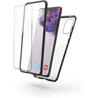 Magnetic/Displayglas Cover für Galaxy S20+ 5G schwarz/transparent