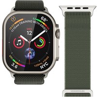 Watch Straps Nylon Loop Armband für Apple Watch (42/44/45/49mm) olive