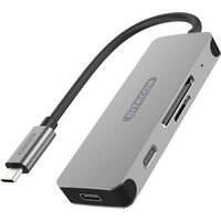 USB-C Hub + Kartenleser silber/schwarz