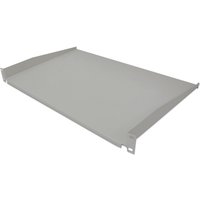 19" Fachboden 1HE (350mm) Frontmontage grau