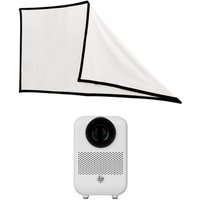 CC180W Mini Beamer Set mit Leinwand weiß