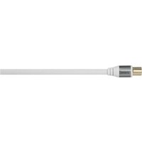 Koax-Stecker - Koax-Kupplung (3m) Antennenkabel weiß
