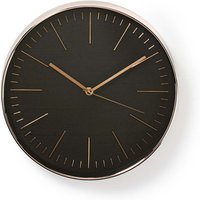 CLWA013PC30BK Wanduhr schwarz/rosegold