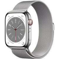 Watch Series 8 (45mm) GPS+4G Edelstahl mit Milanaise Armband silber/silber