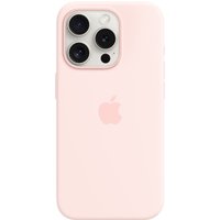 Silikon Case mit MagSafe für iPhone 15 Pro hellrosa