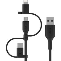 Universal USB Kabel (1m) USB > Type-C/Micro/Lightning schwarz