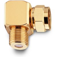 F-Stecker Winkeladapter (2 Stk.) gold