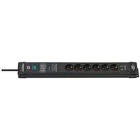 Steckdosenleiste 6-fach (3m) Premium-Line mit USB schwarz