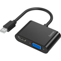 Video-Adapter 2in1 Mini-DP-St.VGA/HDMI-Buchse schwarz