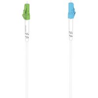 Glasfaser-Netzwerkkabel (3m) LC/APC-Stecker>LC/UPC-Stecker weiss