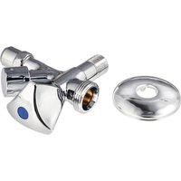 Eckventil mit Maschinenanschluss silber