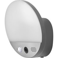 Smarte Außenlampe mit HD-Kamera grau/weiß