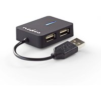 UHUBU2410BK USB 2.0 4-Port Hub schwarz