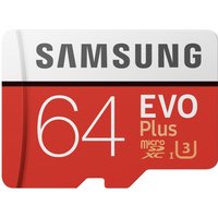 EVO Plus 64GB microSDXC UHS-I U3 100MB/s Full HD & 4K UHD Memory Card with Adapter (MB-MC64GA)
