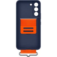 Silicone Cover with Strap für Galaxy S22 navy
