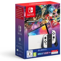 Switch Konsole (OLED-Modell) Bundle mit Mario Kart 8 Deluxe + Nintendo Switch Online 12 Monate weiß