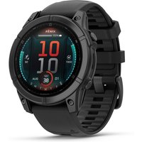 fenix E (47mm) Smartwatch mit QuickFit-Silikon-Armband (22mm) schwarz/schiefergrau