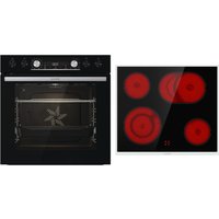 Black Set 4 Pyrolyse Herdset bestehend aus BCPX6737E05BG + ECD634X schwarz + edelstahl / A+
