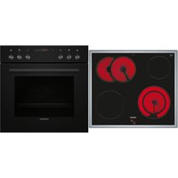 MKEBLACK Herdset bestehend aus HE013FBB1 + EA64RGNA1E schwarz + edelstahl / A