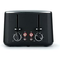 Family T04B-1600 4-Schlitz Toaster schwarz