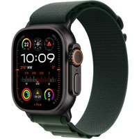 Apple Watch Ultra 2 (49mm) GPS+4G Titan mit Alpine Loop Armband (M) schwarz/dunkelgrün