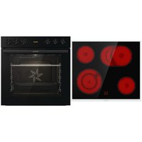 Duo Set CS Com EB-Herdset bestehend aus BC6715E02BK + ECD643BX tiefschwarz + edelstahl / A