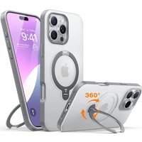 UPRO Ostand Spin Case für iPhone 16 Pro Max titanium grau