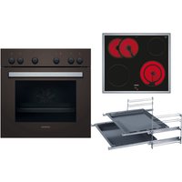 EQ110KS2BB Herdset bestehend aus HE010FBL1+EA64RGNA1E+HZ438201 braun + edelstahl